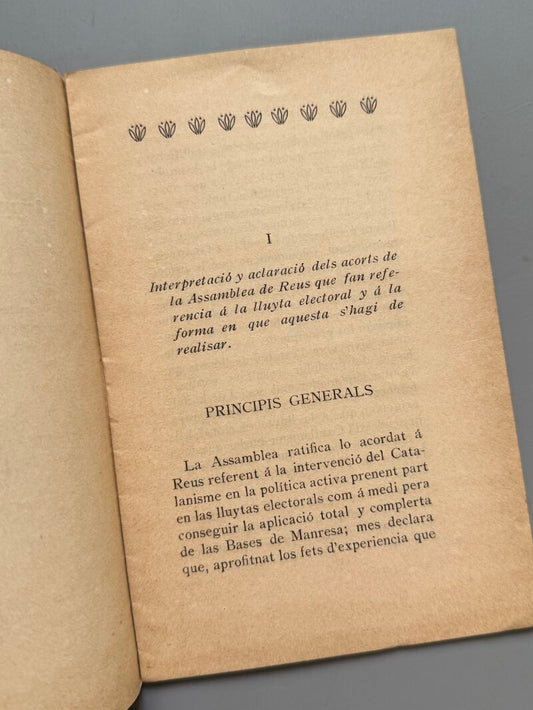 Assamblea General de Delegats tinguda a Tarrassa en los días 26 y 27 de maig de 1901 - 1903