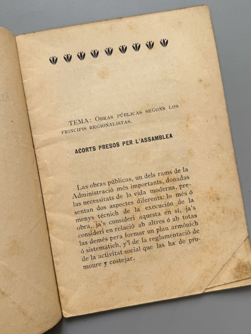 Assamblea General de Delegats tinguda á Olot en los días 29 y 30 de juny de 1895 - Barcelona