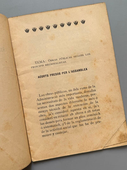 Assamblea General de Delegats tinguda á Olot en los días 29 y 30 de juny de 1895 - Barcelona