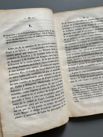 Historia de la República de Andorra, Luis Dalmau de Baquer - Barcelona, 1849