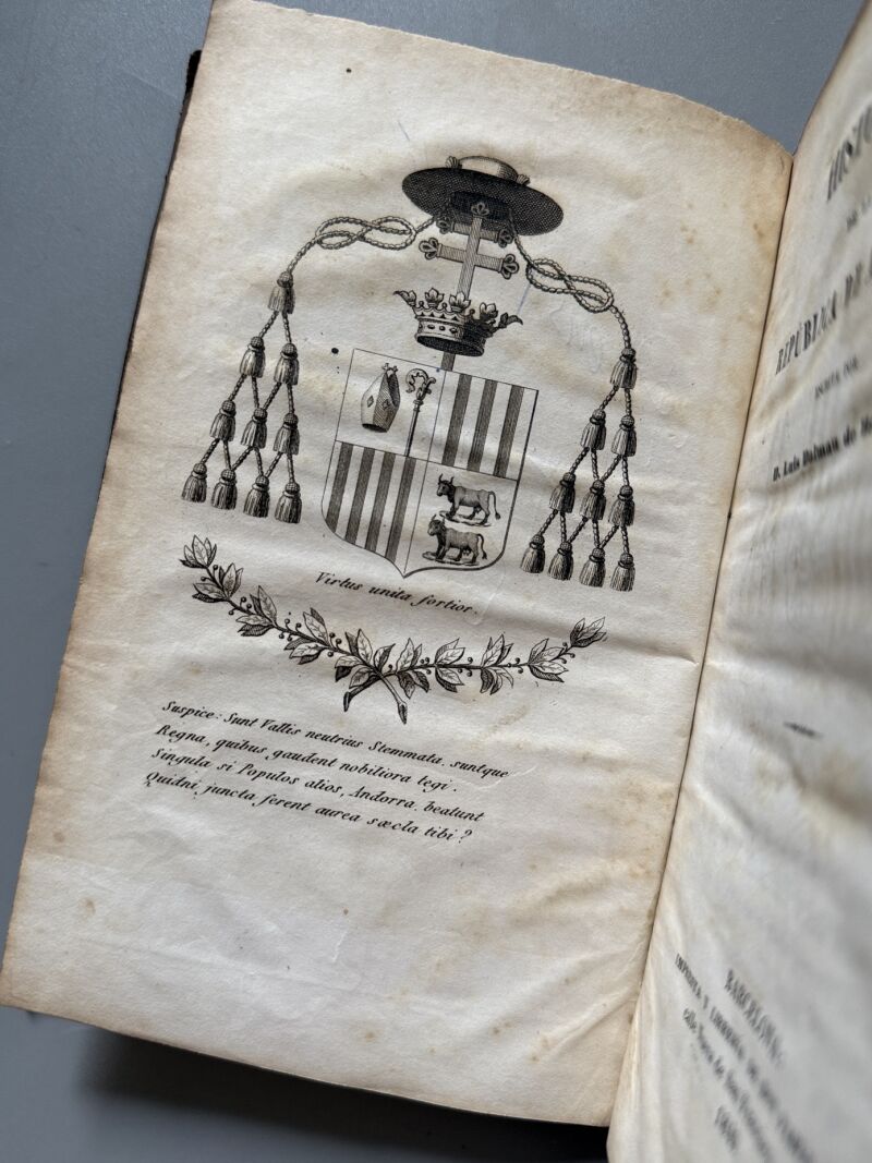 Historia de la República de Andorra, Luis Dalmau de Baquer - Barcelona, 1849