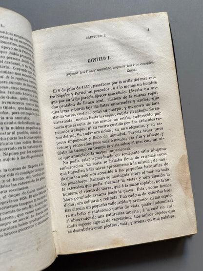 Masaniello ó los ocho días de revolución en Nápoles, Defauconpret - Barcelona, 1844