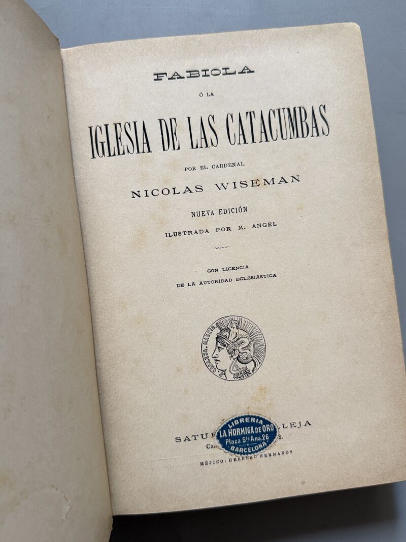 Fabiola, Nicolás Wiseman - Saturnino Calleja, ca. 1915