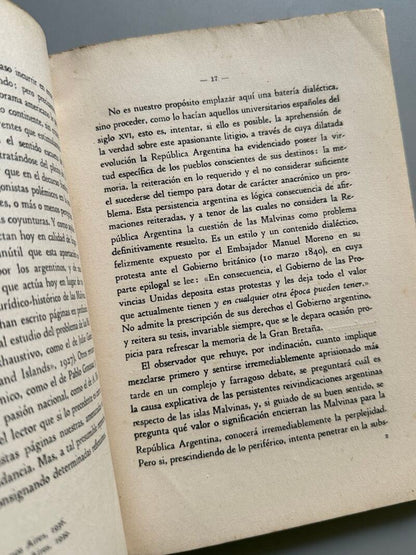 El problema de las Islas Malvinas, Camilo Barcia Trelles - Editoria Nacional, 1943