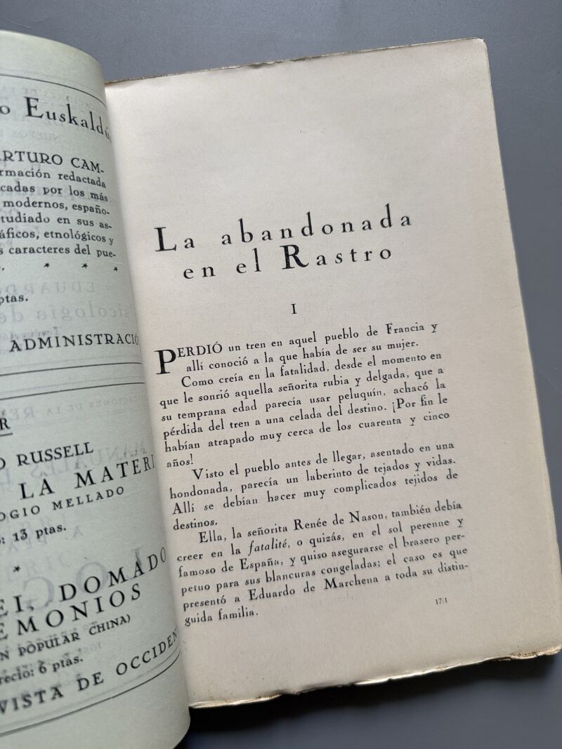 Revista de Occidente. Ramón Gómez de la Serna, Rosa Chacel, Benjamín Jarnés - Año VII, Nº LXIX 1929