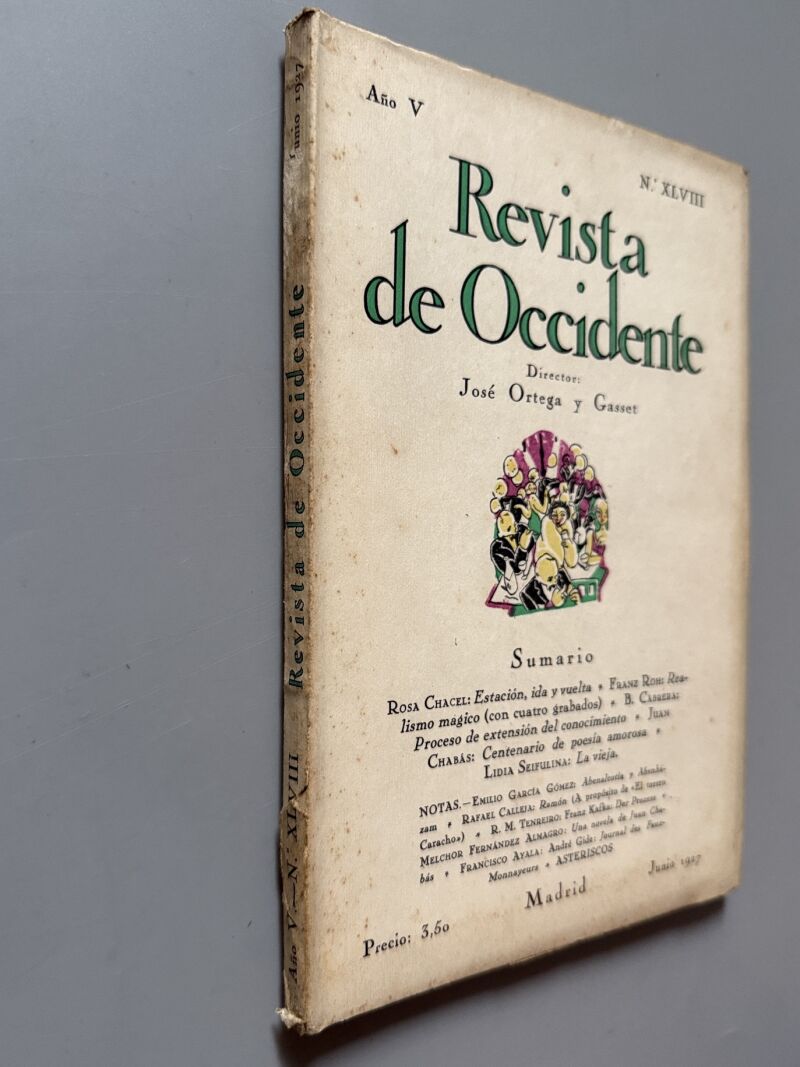 Revista de Occidente. Rosa Chacel, Estación. Ida y vuelta - Año V, nºXLVIII, 1927