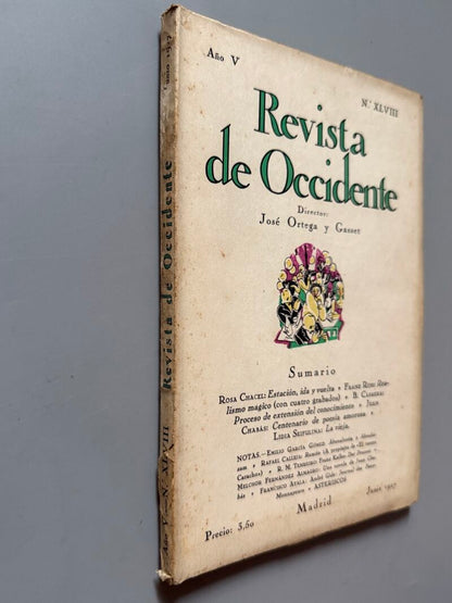 Revista de Occidente. Rosa Chacel, Estación. Ida y vuelta - Año V, nºXLVIII, 1927