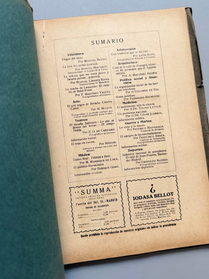 Summa. Revista Selecta Ilustrada. Manuel Machado, Margarita Nelken, Manuel Bueno - Año II, nº9, 1916