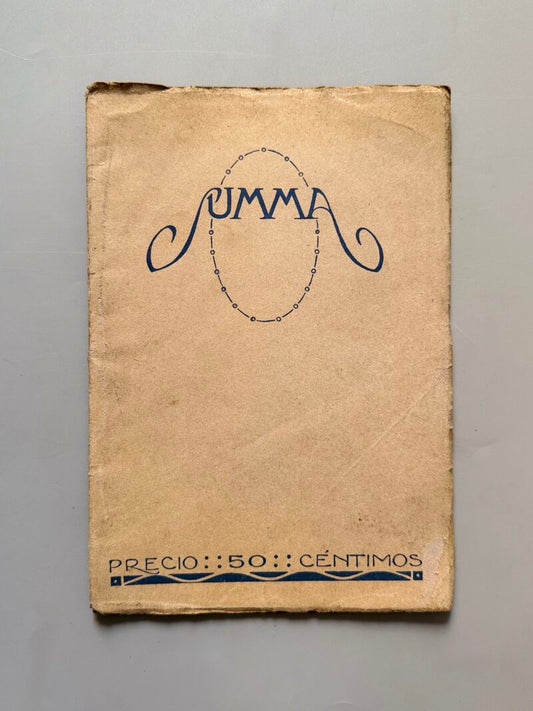 Summa. Revista Selecta Ilustrada. Valle-Inclán, Enrique Diez-Canedo - 1r número, 1915