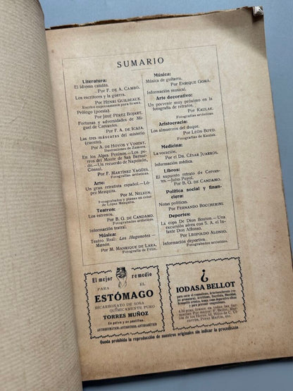 Summa. Revista Selecta Ilustrada. Margarita Nelken, Francesc Cambó - Año II, nº10, 1916