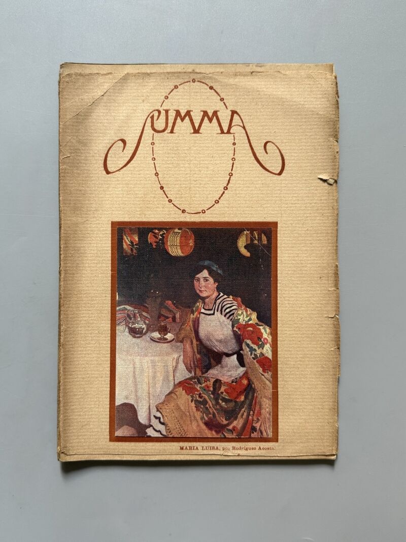 Summa. Revista Selecta Ilustrada. Juan Ramón Jiménez, Valle-Inclán, M. Nelken - Año I, nº4 1915