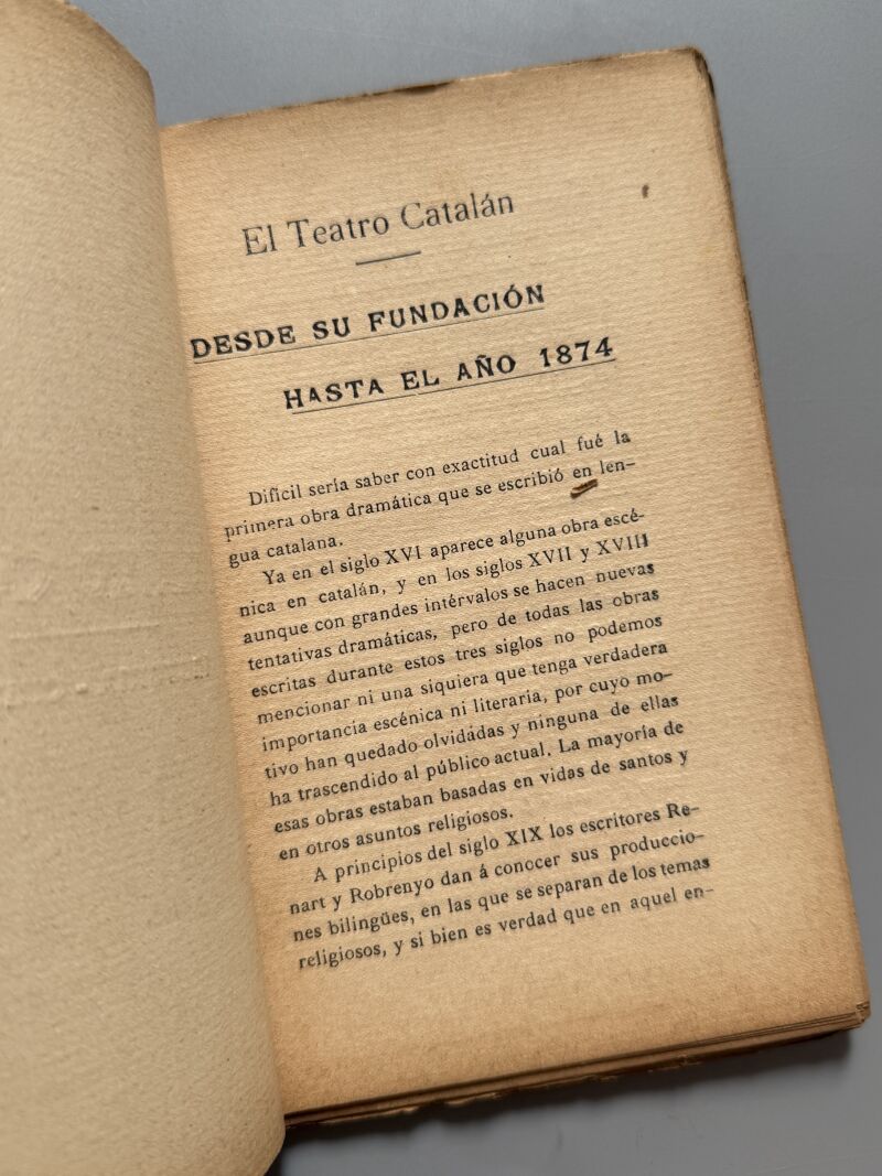 El teatro catalán y de su actual decadencia, R. de Urquijo - Librería de Fernando Fé, 1911