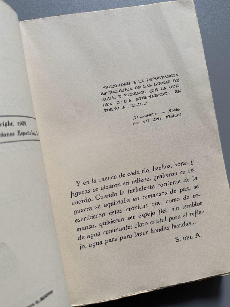Horas y figuras de la guerra en España, Manuel Sánchez del Arco - Ediciones Españolas, 1939