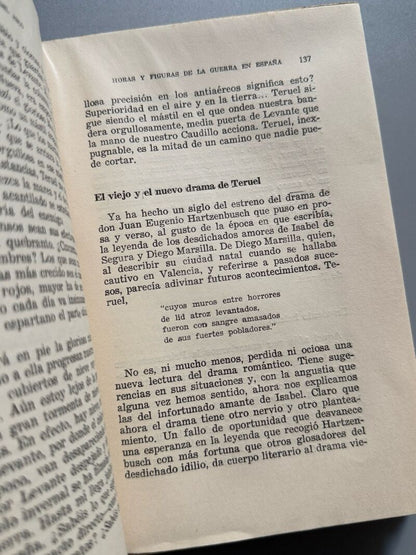 Horas y figuras de la guerra en España, Manuel Sánchez del Arco - Ediciones Españolas, 1939