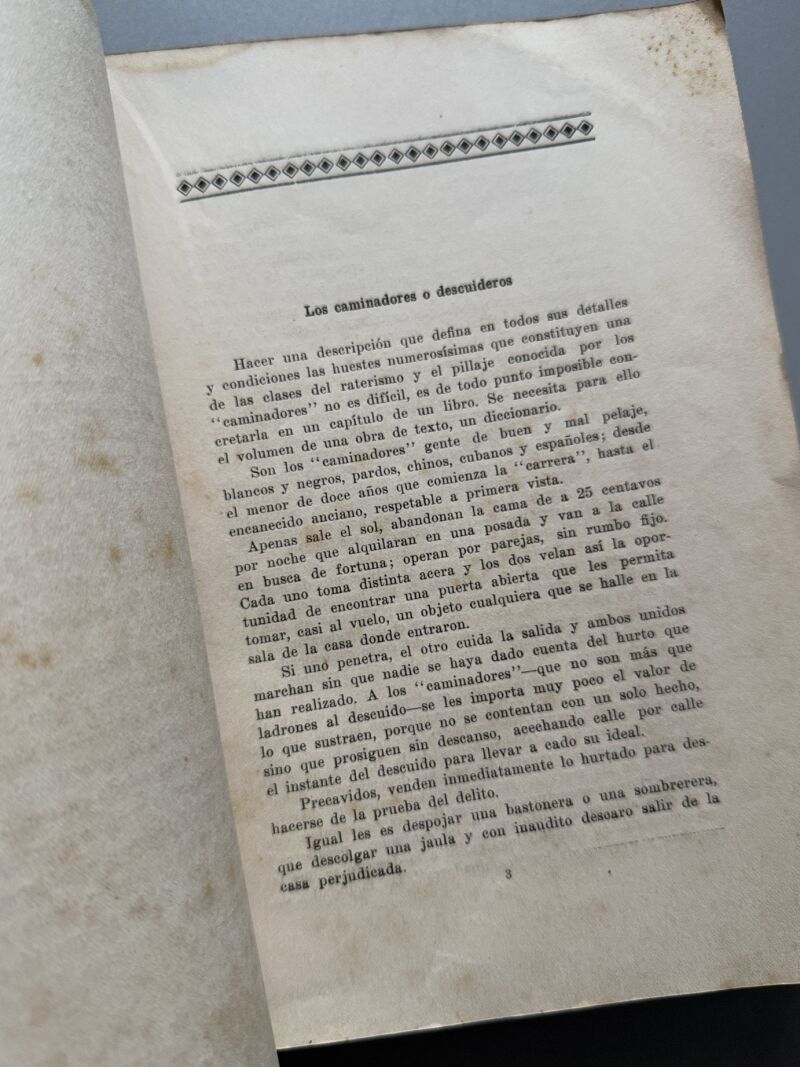 Impresiones policiacas. El delito y los delincuentes, Fidel Aragón, Arturo Nespereira - Habana, 1913