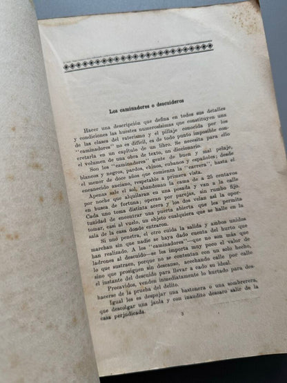 Impresiones policiacas. El delito y los delincuentes, Fidel Aragón, Arturo Nespereira - Habana, 1913