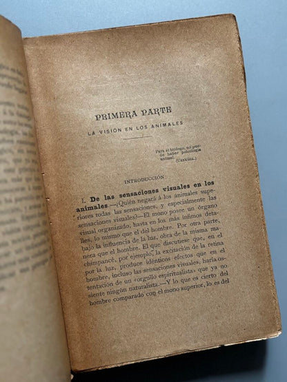 La visión, J. P. Nuel. Oftalmología - Daniel Jorro Editor, 1914