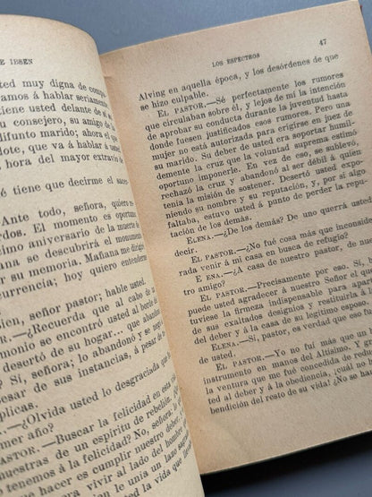 Los espectros, Henrik Ibsen - F. Sempere y Cª editores, ca. 1920