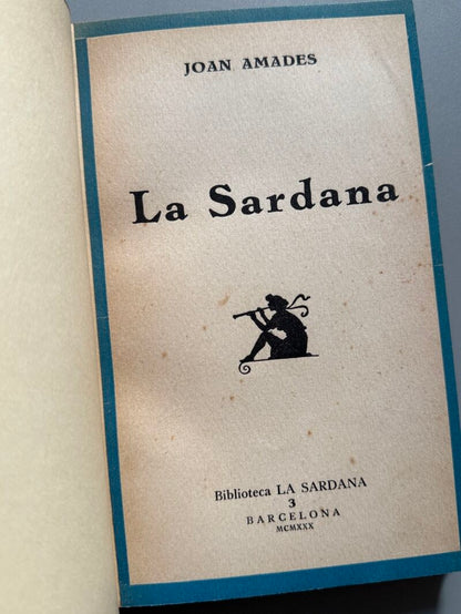 La Sardana, Joan Amades (firmado) - Biblioteca la Sardana, 1930