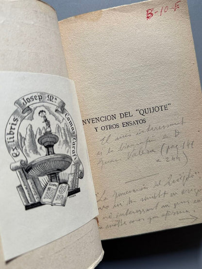 La invención del Quijote y otros ensayos, Manuel Azaña (1ª edición) - Espasa-Calpe S.A. - 1934