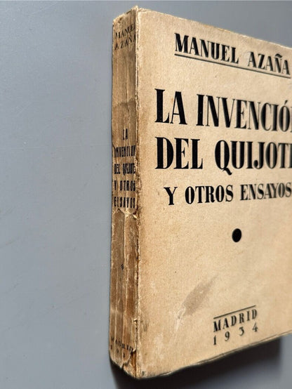 La invención del Quijote y otros ensayos, Manuel Azaña (1ª edición) - Espasa-Calpe S.A. - 1934