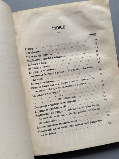 Pelota vasca, Salvador del M. Gibert - Biblioteca los Sports, ca. 1920