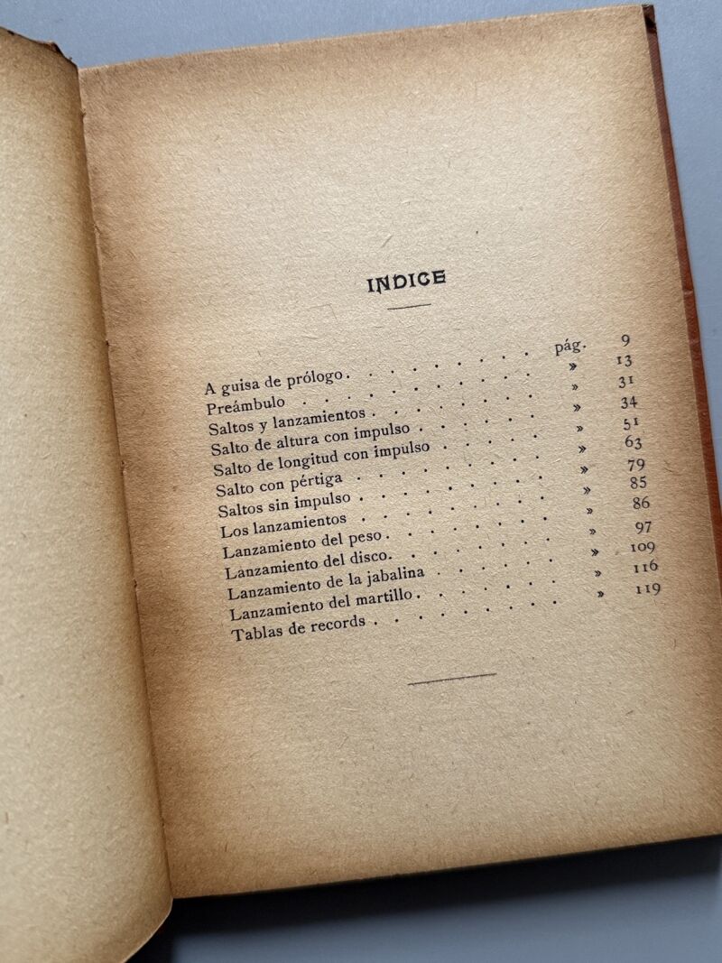 Concursos atléticos, Manuel Orbea y Biardeau - Librería Sintes. Los Sports, ca. 1920