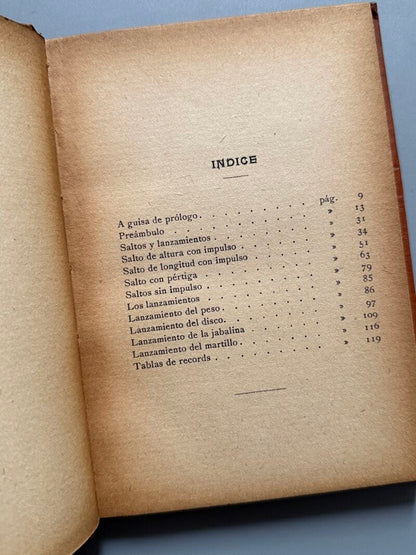 Concursos atléticos, Manuel Orbea y Biardeau - Librería Sintes. Los Sports, ca. 1920
