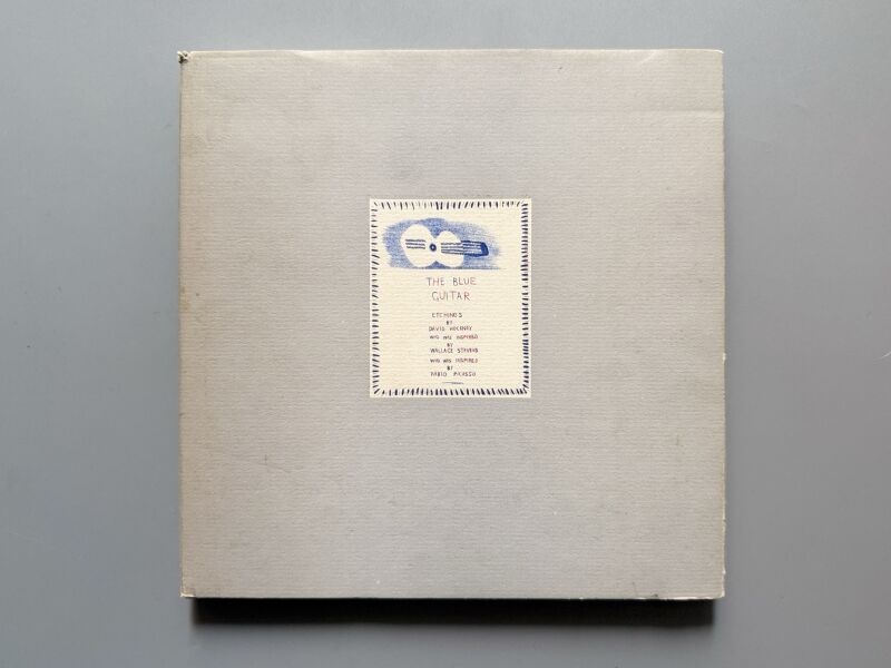 The blue guitar, David Hockney. The man with the blue guitar, W. Stevens - Petersburg Press, 1977