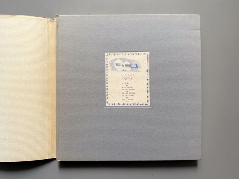 The blue guitar, David Hockney. The man with the blue guitar, W. Stevens - Petersburg Press, 1977