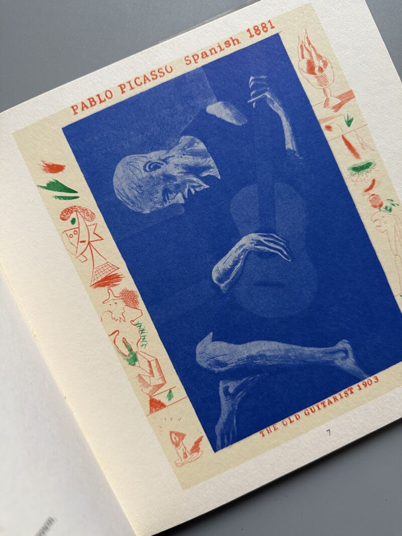 The blue guitar, David Hockney. The man with the blue guitar, W. Stevens - Petersburg Press, 1977