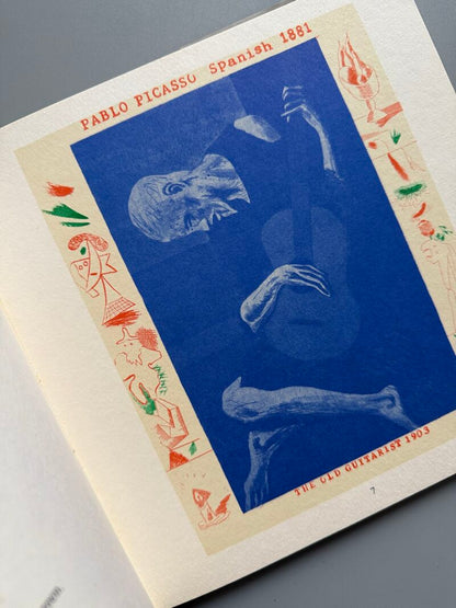 The blue guitar, David Hockney. The man with the blue guitar, W. Stevens - Petersburg Press, 1977