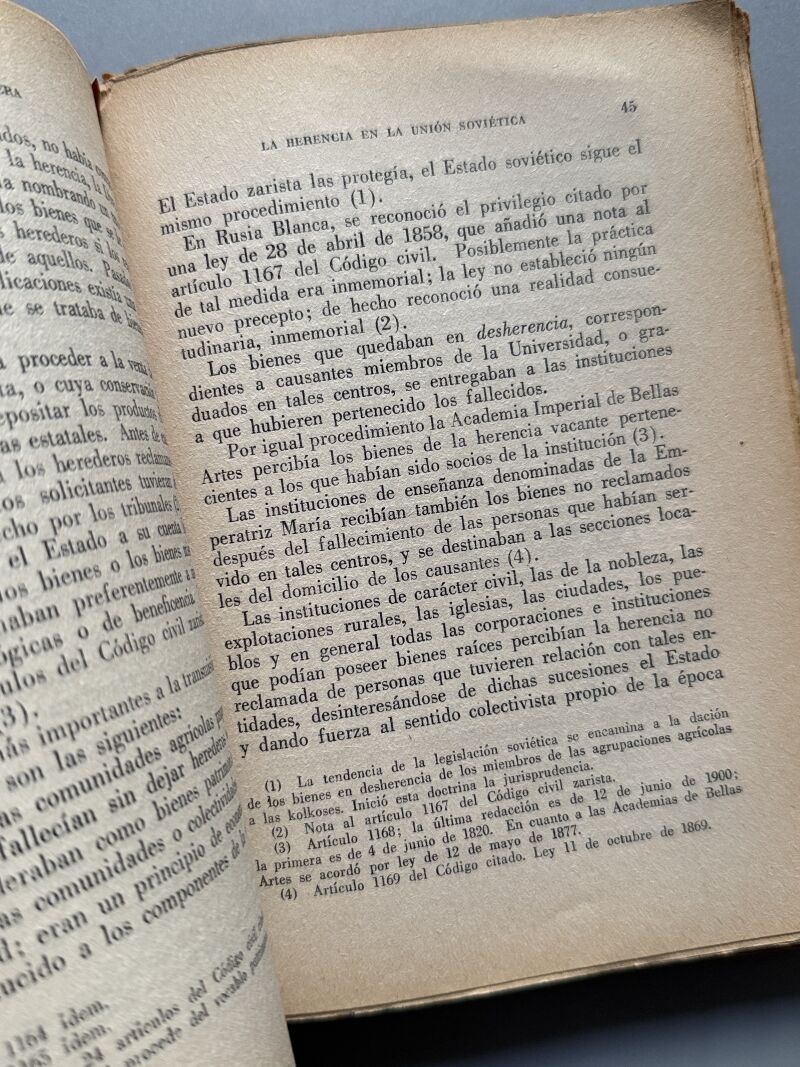 La herencia de la Unión Soviética, Pablo Balsells y Morera - Temas jurídicos soviéticos, 1935