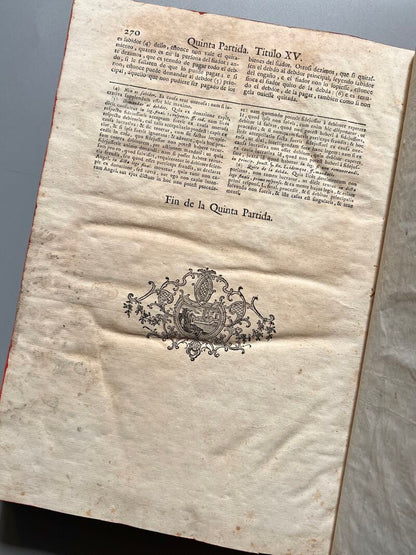 Las Siete Partidas del Rey D. Alfonso el Sabio, Joseph Berni y Catala - Benito Monfort, 1767