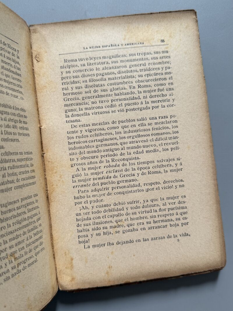 La mujer española y americana, E. Rodríguez-Solís - Librería de Fernando Fé, 1898