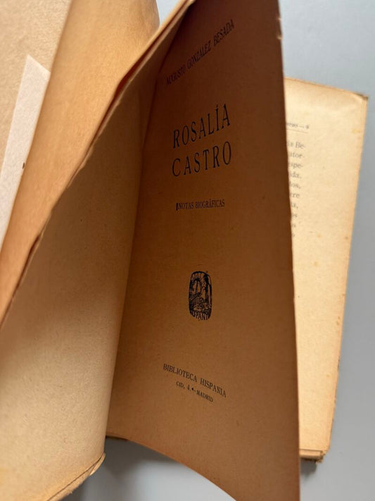Rosalía Castro. Notas biográficas, Augusto Gonzalez Besada - Biblioteca Hispania, 1916