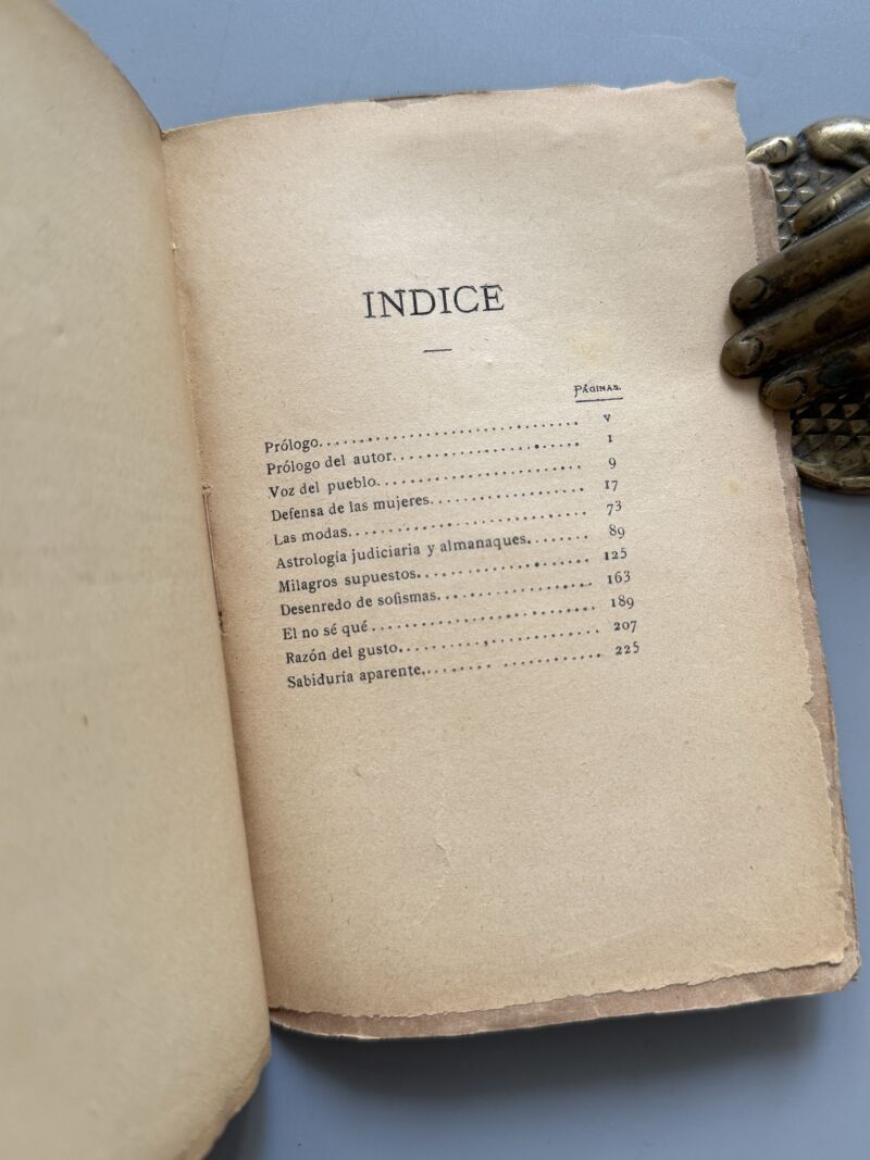 Teatro crítico (artículos escogidos), P. Feijoo - Tipografía de Feito, 1887