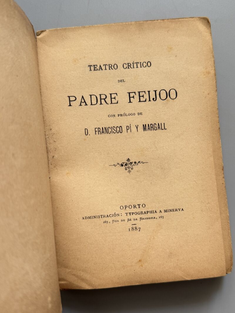 Teatro crítico (artículos escogidos), P. Feijoo - Tipografía de Feito, 1887