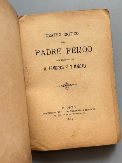 Teatro crítico (artículos escogidos), P. Feijoo - Tipografía de Feito, 1887