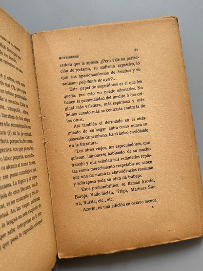 Morbideces, Ramón Gómez de la Serna (1ª edición) - Imprenta el Trabajo, 1908
