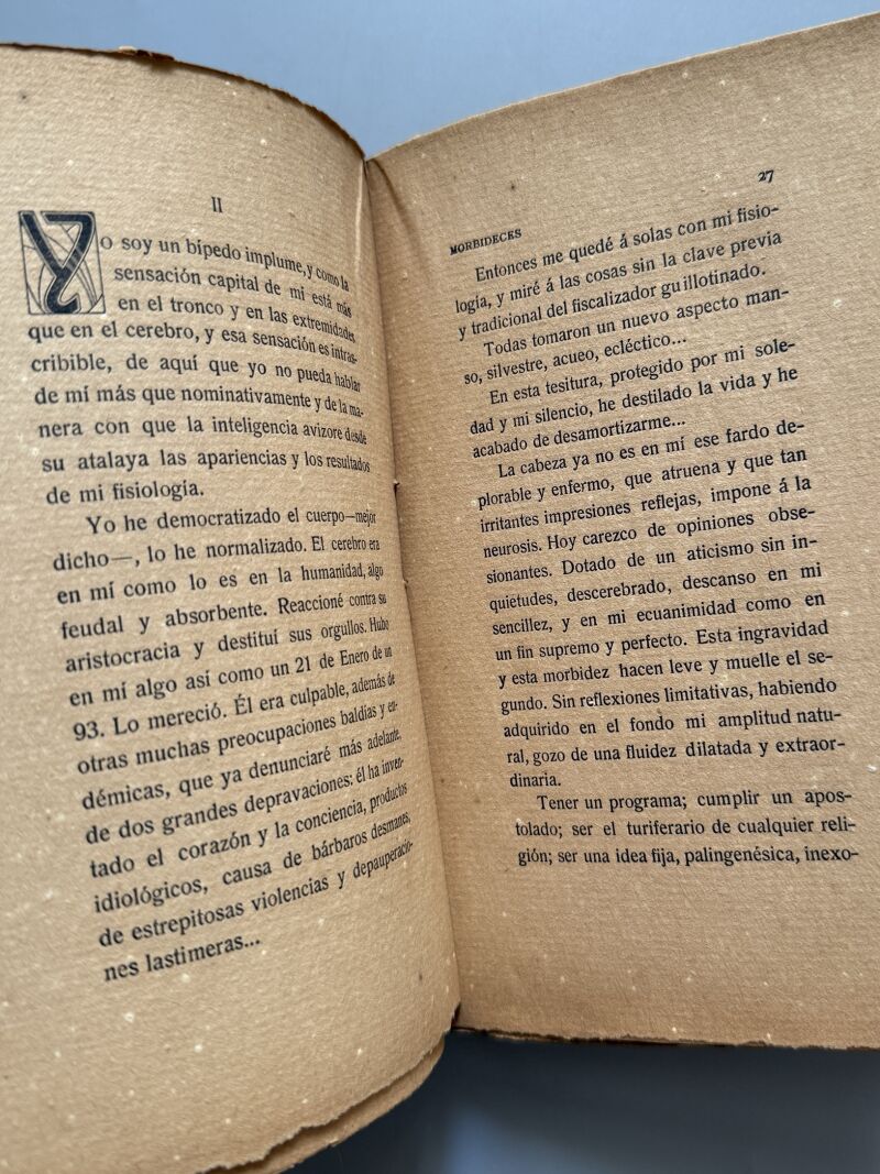 Morbideces, Ramón Gómez de la Serna (1ª edición) - Imprenta el Trabajo, 1908