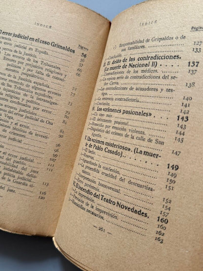 Crónica del crimen, Luis Jiménez de Asúa - Historia Nueva, 1929