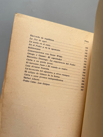 Crónicas de Gerardo rivera (libros y autores), Juan José Domenchina (1ª edición) - M. Aguilar, 1935