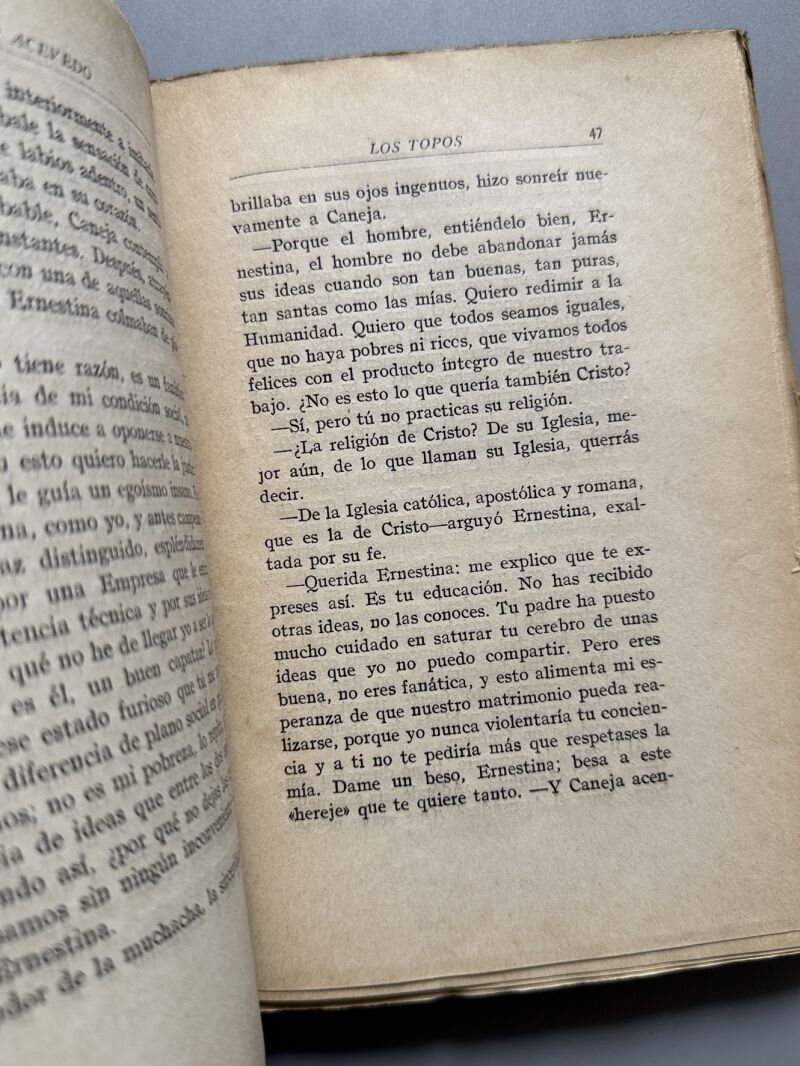 Los topos. La novela de la mina, Isidoro Acevedo (1ª edición) - Sucesores de Rivadeneyra, 1930