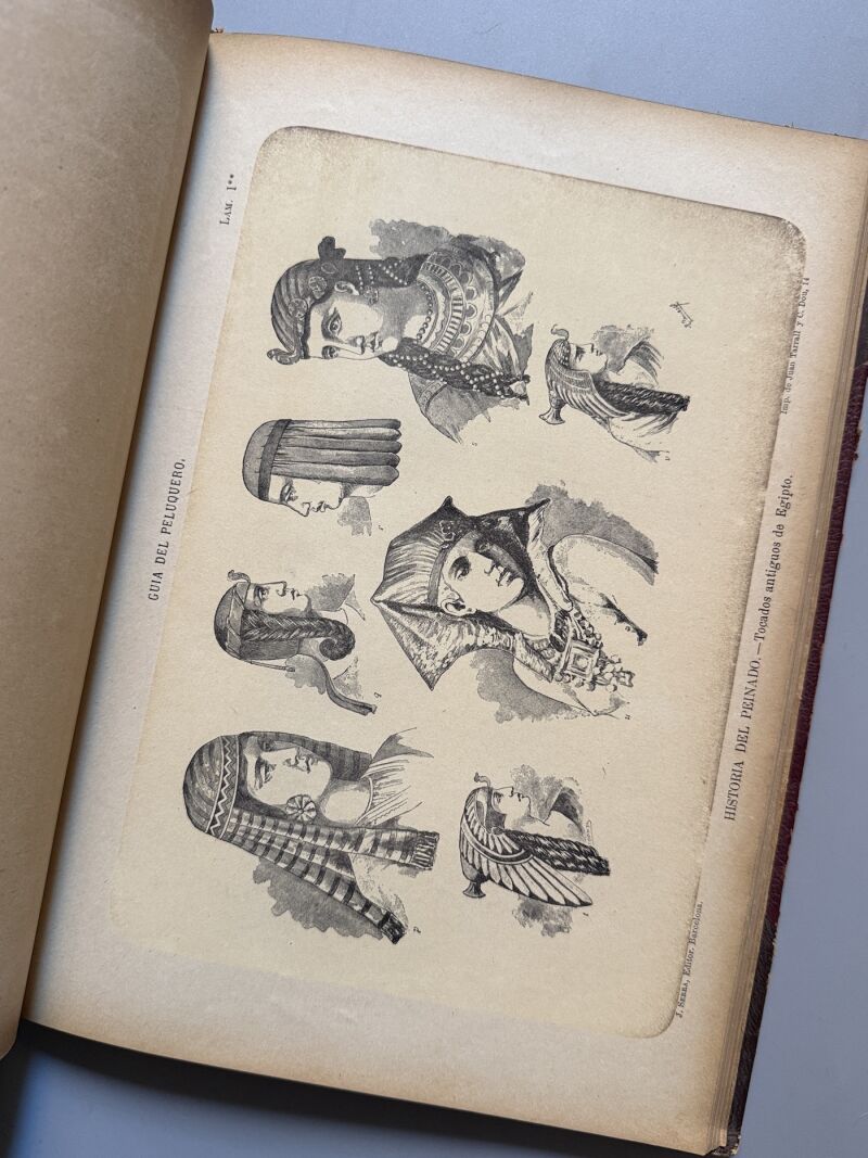 Guía del peluquero. Historia del peinado, Francisco Barado - José Serra Editor, ca. 1880