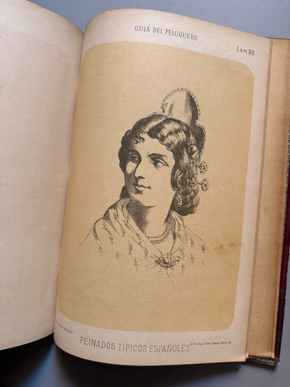 Guía del peluquero. Historia del peinado, Francisco Barado - José Serra Editor, ca. 1880