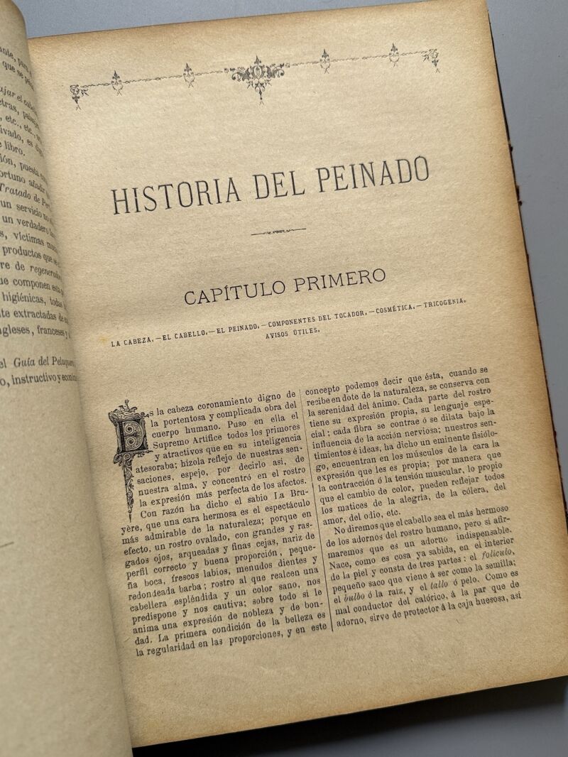 Guía del peluquero. Historia del peinado, Francisco Barado - José Serra Editor, ca. 1880