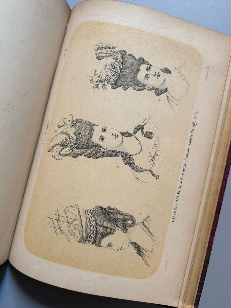 Guía del peluquero. Historia del peinado, Francisco Barado - José Serra Editor, ca. 1880