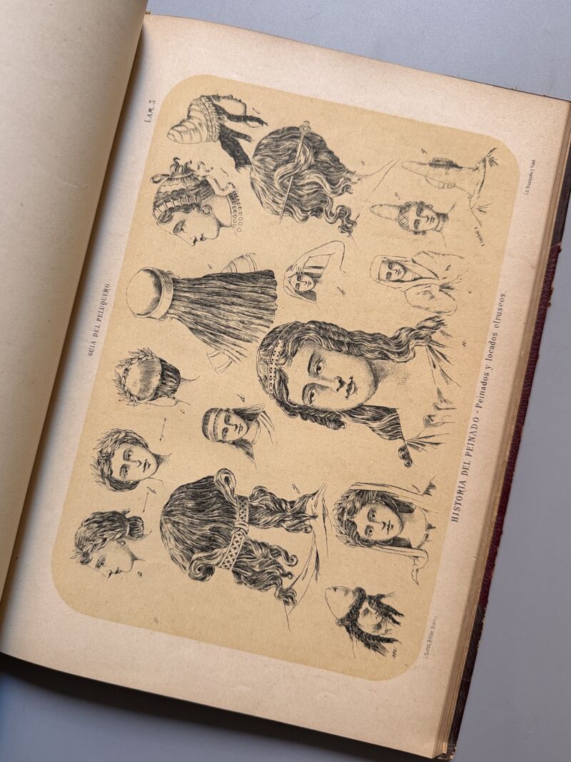 Guía del peluquero. Historia del peinado, Francisco Barado - José Serra Editor, ca. 1880