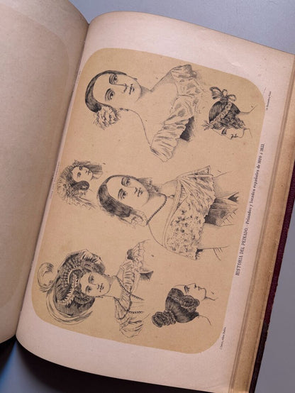 Guía del peluquero. Historia del peinado, Francisco Barado - José Serra Editor, ca. 1880